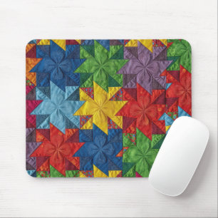 Windrad-Patchwork-Quilt-Muster Mousepad