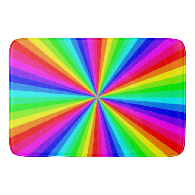 Windrad-Regenbogen Badematte (Vorderseite)