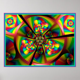 Windräder Kaleidoskop Poster