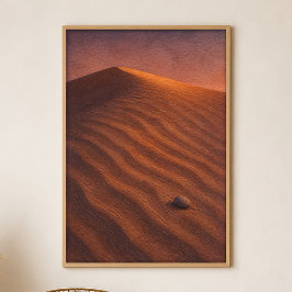 Windrippel bei Dämmerung Gouache Boho Kunstposter Poster