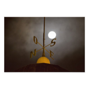 Windrose über dem Leuchtturm auf dem Cerro Santa  Fotodruck