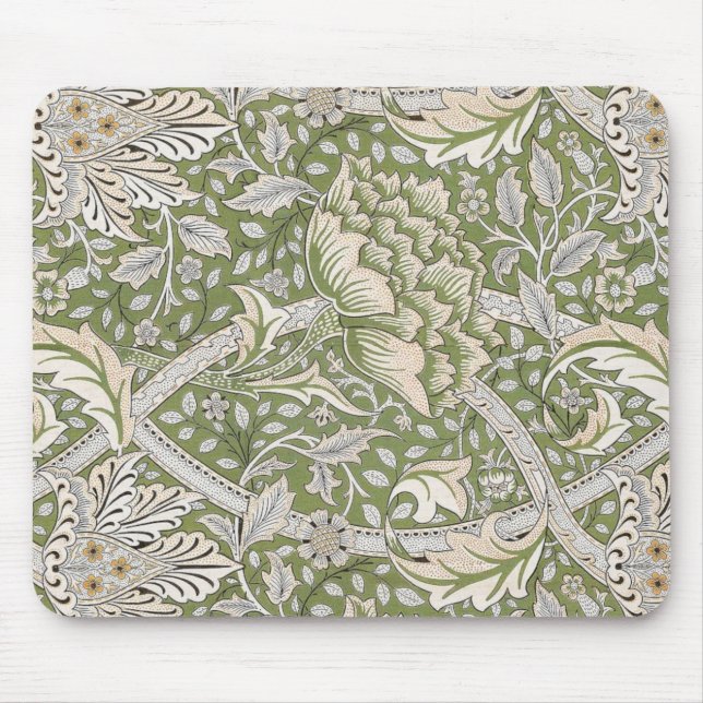 Windrush-Muster (von William Morris) Mousepad (Vorne)
