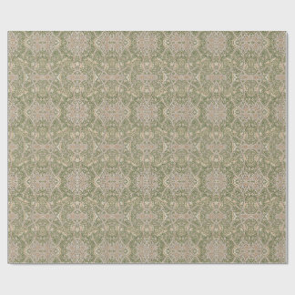 Windrush Olive Floral Vintage Geschenkpapier