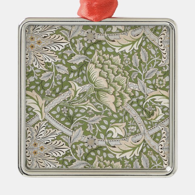Windrush Pattern (von William Morris) Ornament Aus Metall (Vorne)