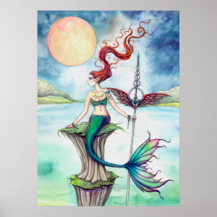 Winds of Ireland Fantasy Meerjungfrau Kunst Poster