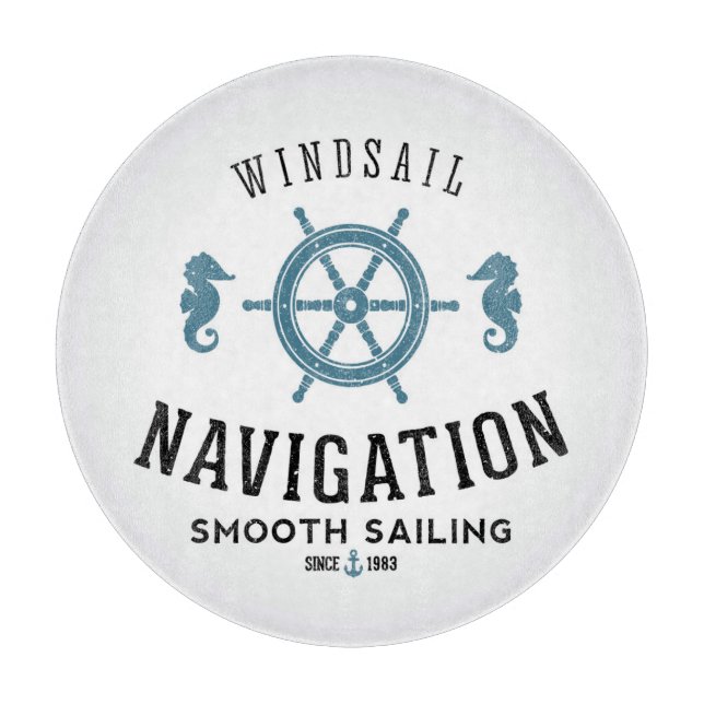 Windsail Navigations-Plakat Schneidebrett (Vorderseite)