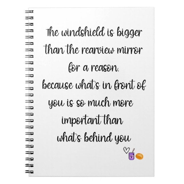 Windschutzscheibe ist größer als die Rückseite - J Notizblock (Vorderseite)