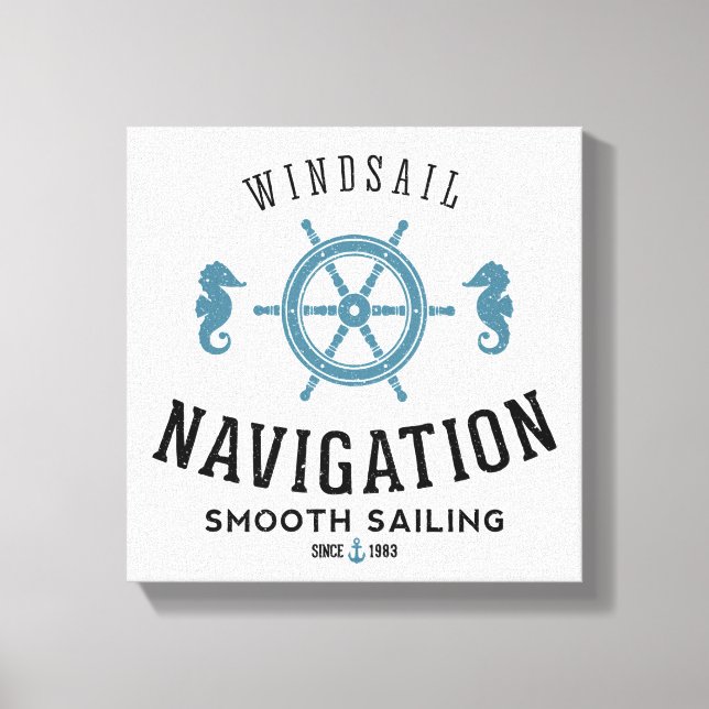 Windsegel-Navigationspaket Leinwanddruck (Vorderseite)