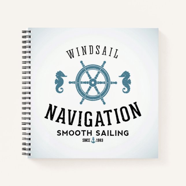 Windsegel-Navigationspaket Notizbuch (Vorderseite)