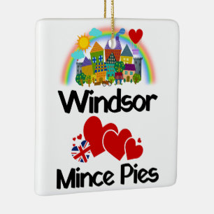 Windsor, Berkshire UK Lieben Mince Pies Keramikornament