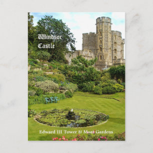 Windsor Castle - Edward III Tower & Moat Garden Postkarte