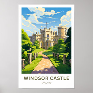 Windsor Castle England Travel Print Poster