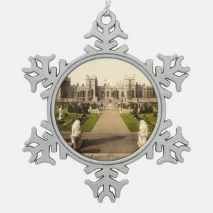 Windsor Castle I, Berkshire, England Schneeflocken Zinn-Ornament