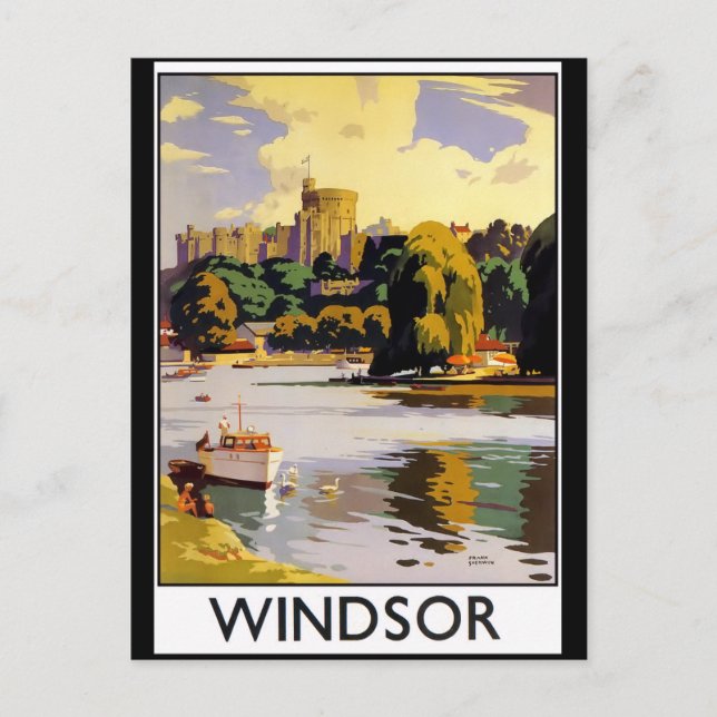 Windsor Castle Vintage Postkarte (Vorderseite)