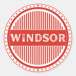 Windsor City Pride Emblem – Kanadische Identität Runder Aufkleber
