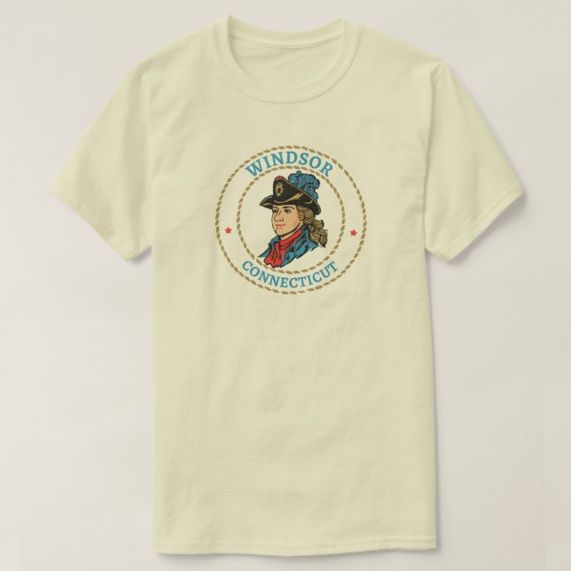 Windsor Connecticut Colonial T-Shirt (Design vorne)