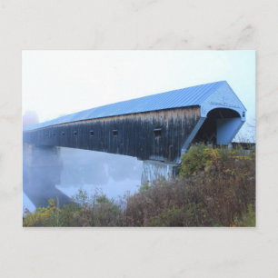Windsor Cornish Covered Bridge in Nebel Postkarte