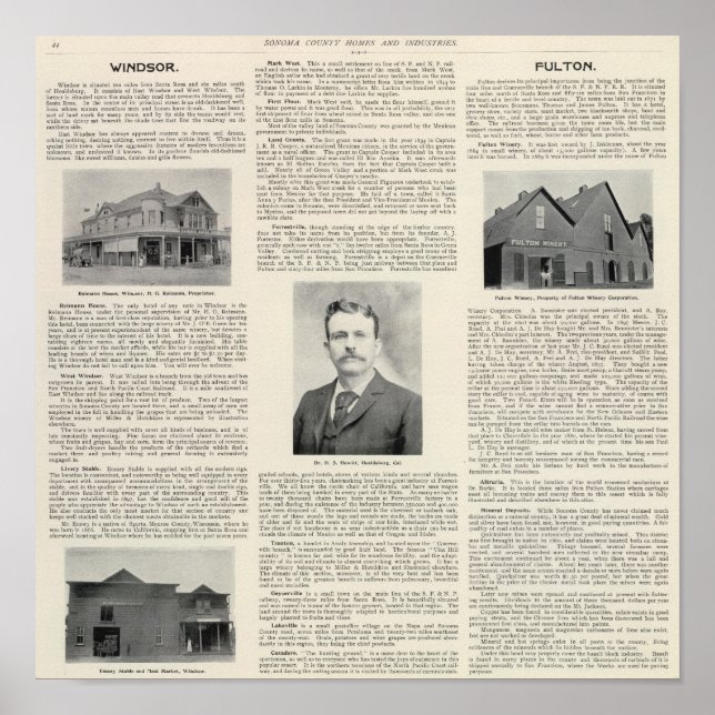 Windsor, Fulton, Kalifornien Poster (Vorne)