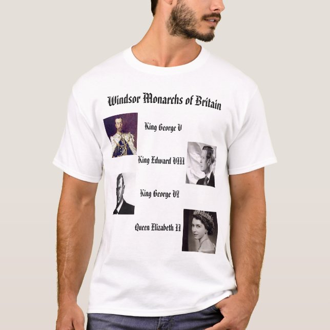 Windsor Monarchen von England T-Shirt (Vorderseite)