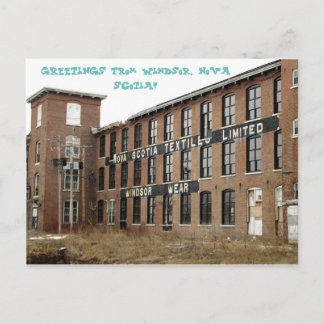 Windsor, Nova Scotia Textiles Mill Postkarte