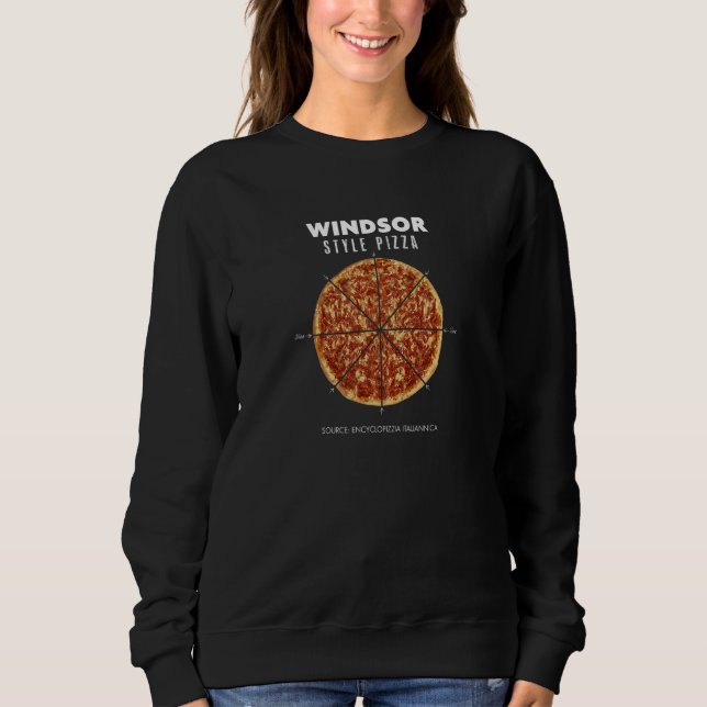 Windsor Ontario Regional Style Pizza Pie Shredded  Sweatshirt (Vorderseite)