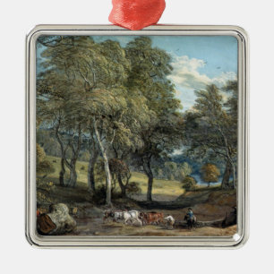 Windsor Wald mit den Ochsen, die Bauholz, 1798 Silbernes Ornament