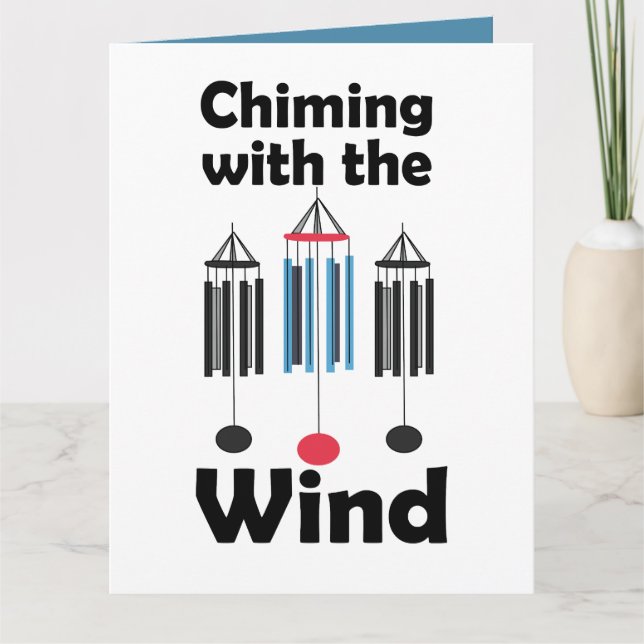 Windspiel-Design, das im Wind klingelt  Karte (Vorderseite)