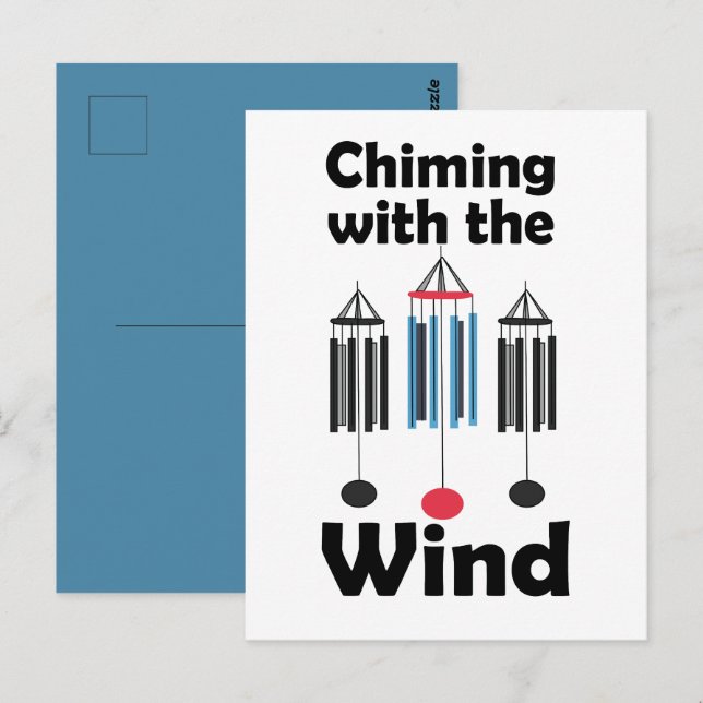 Windspiel-Design, das im Wind klingelt  Postkarte (Vorne/Hinten)