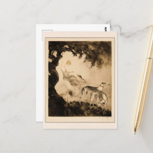 Windstoß von Louis Icart Postkarte