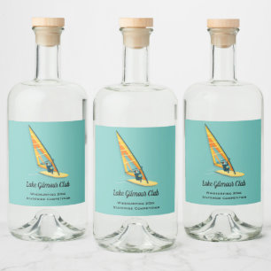 Windsurfen Alkoholflaschenetikett