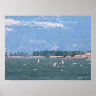 Windsurfen auf dem Gorge Poster