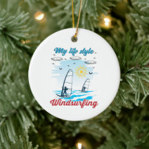 Windsurfen ist mein Keramik-Ornament im Lebensgefü