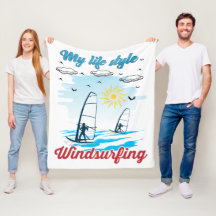 Windsurfen ist mein Lebensgefühl Fleece Blanket