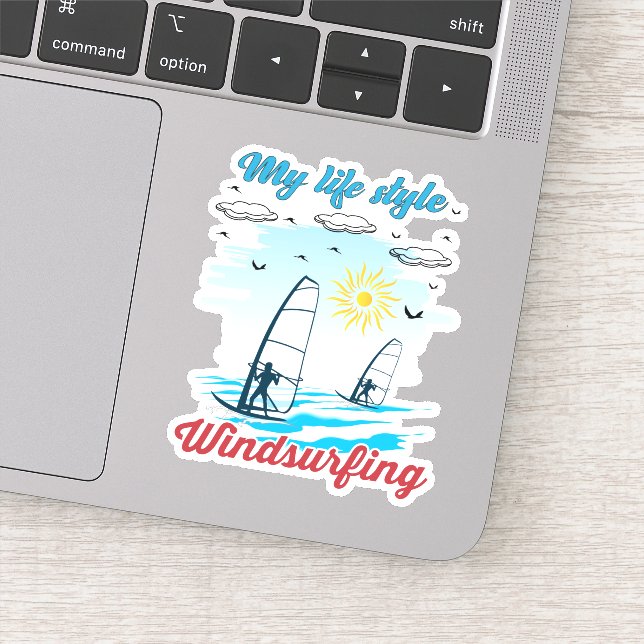 Windsurfen ist mein Lebensstil Aufkleber (Detail)