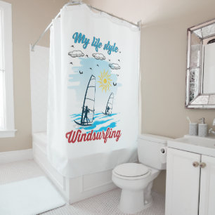 Windsurfen ist mein Lebensstil Duschvorhang