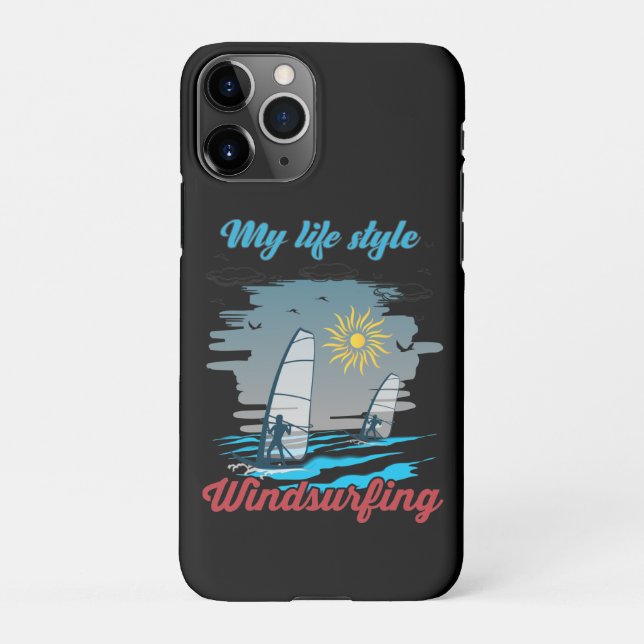 Windsurfen ist mein Lebensstil iPhone Hülle (Rückseite)