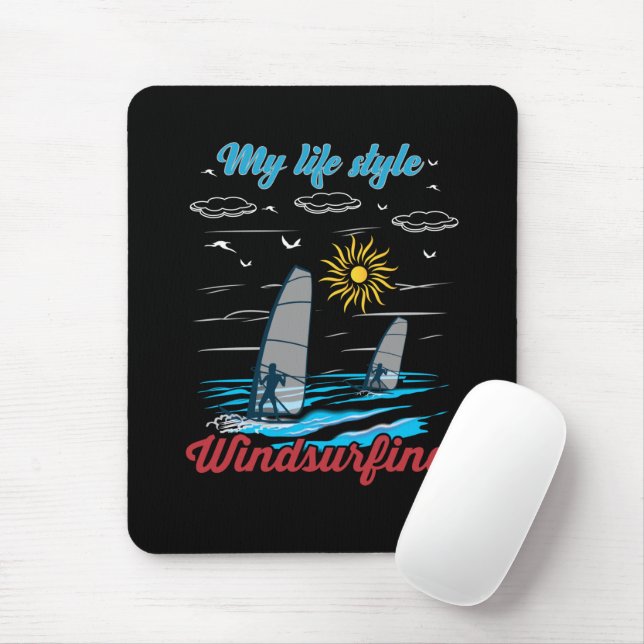 Windsurfen ist mein Lebensstil Mousepad (Mit Mouse)