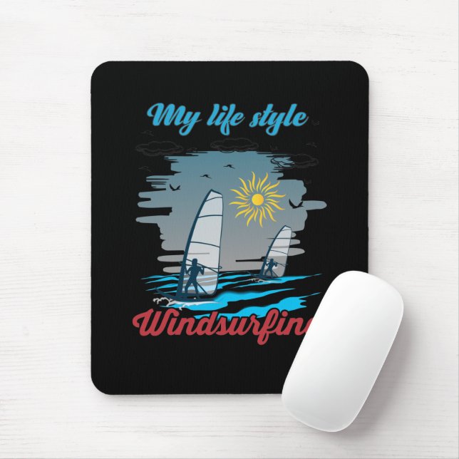 Windsurfen ist mein Lebensstil Mousepad (Mit Mouse)