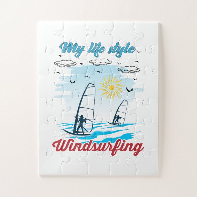 Windsurfen ist mein Lebensstil Puzzle (Vertikal)