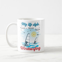 Windsurfen ist mein Mattierter Glass-Kaffee im Leb Kaffeetasse