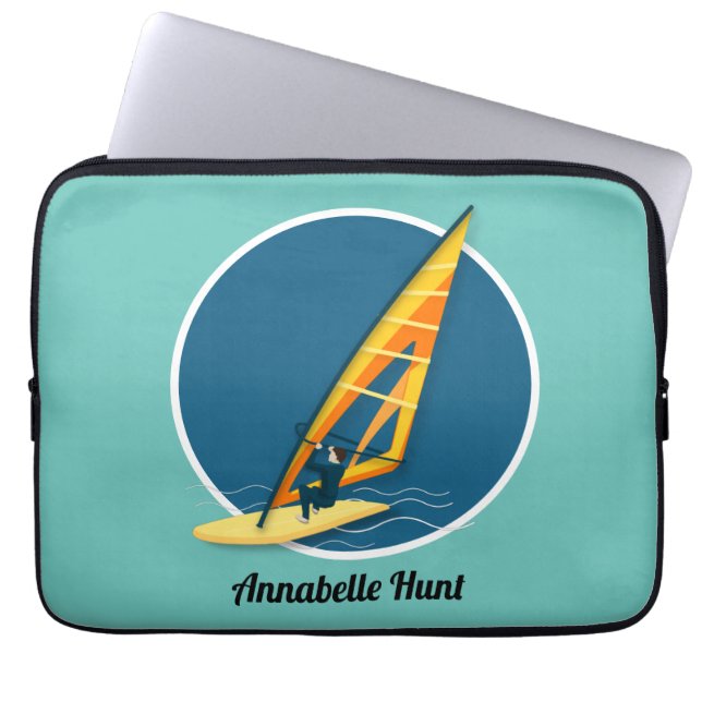 Windsurfen Laptopschutzhülle (Vorderseite)