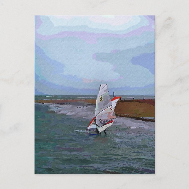 WINDSURFEN POSTKARTE (Vorderseite)