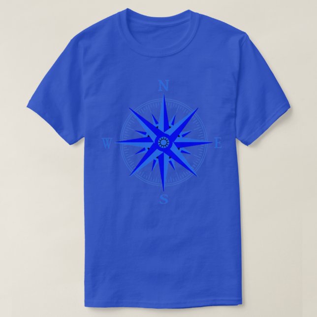 Windsurfen Rose Kompass Nautic T-Shirt (Design vorne)