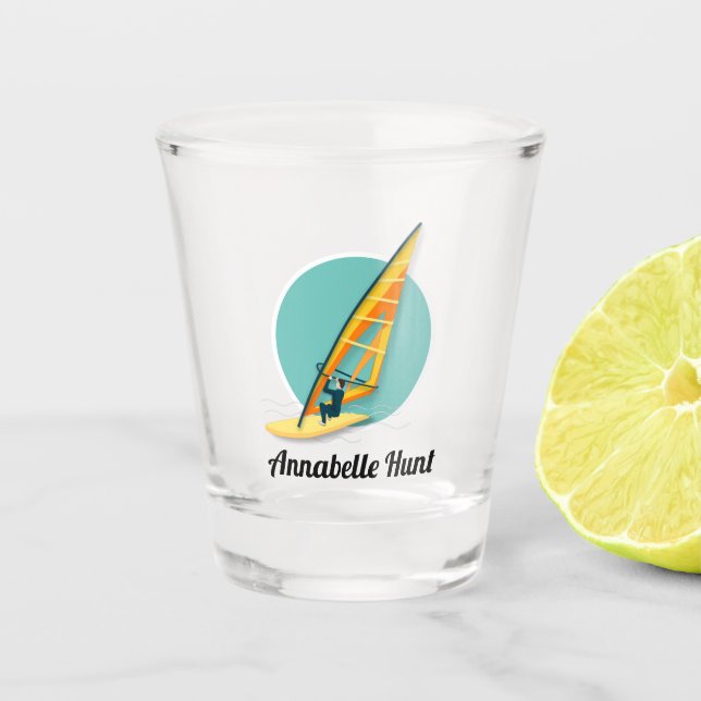 Windsurfen Schnapsglas (Vorderseite)