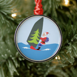 Windsurfen Silbernes Ornament