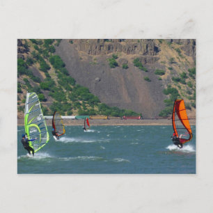 Windsurfer am Hood River Postkarte
