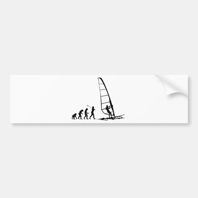 Windsurfer Autoaufkleber (Vorne)