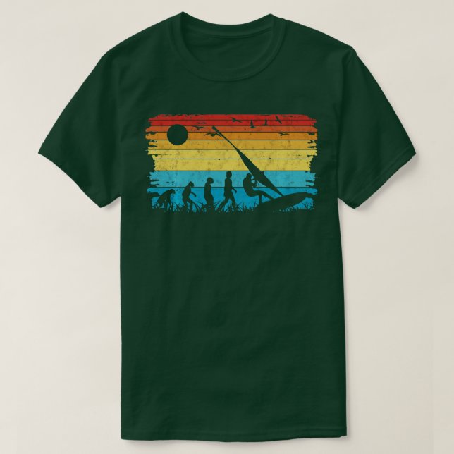 Windsurfer Evolution Retro Windsurfen Vintag Sur T-Shirt (Design vorne)