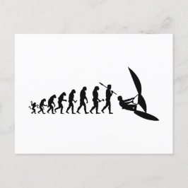 Windsurfer Evolutionstheorie des Wassersport Postkarte