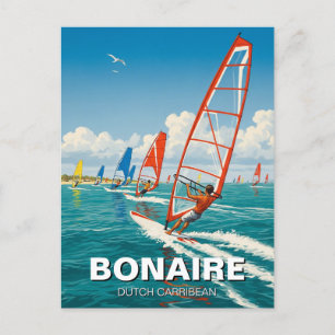 Windsurfer in Bonaire, Niederländisch Karibik Postkarte